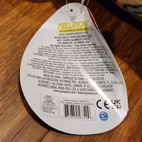 Squishmallow Kellytoy 2021 Valentine 16" Emanga the Leopard Plush - Picture 5 of 6